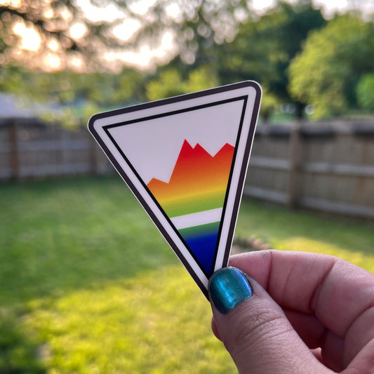 Rainbow Mountain Triangle Sticker