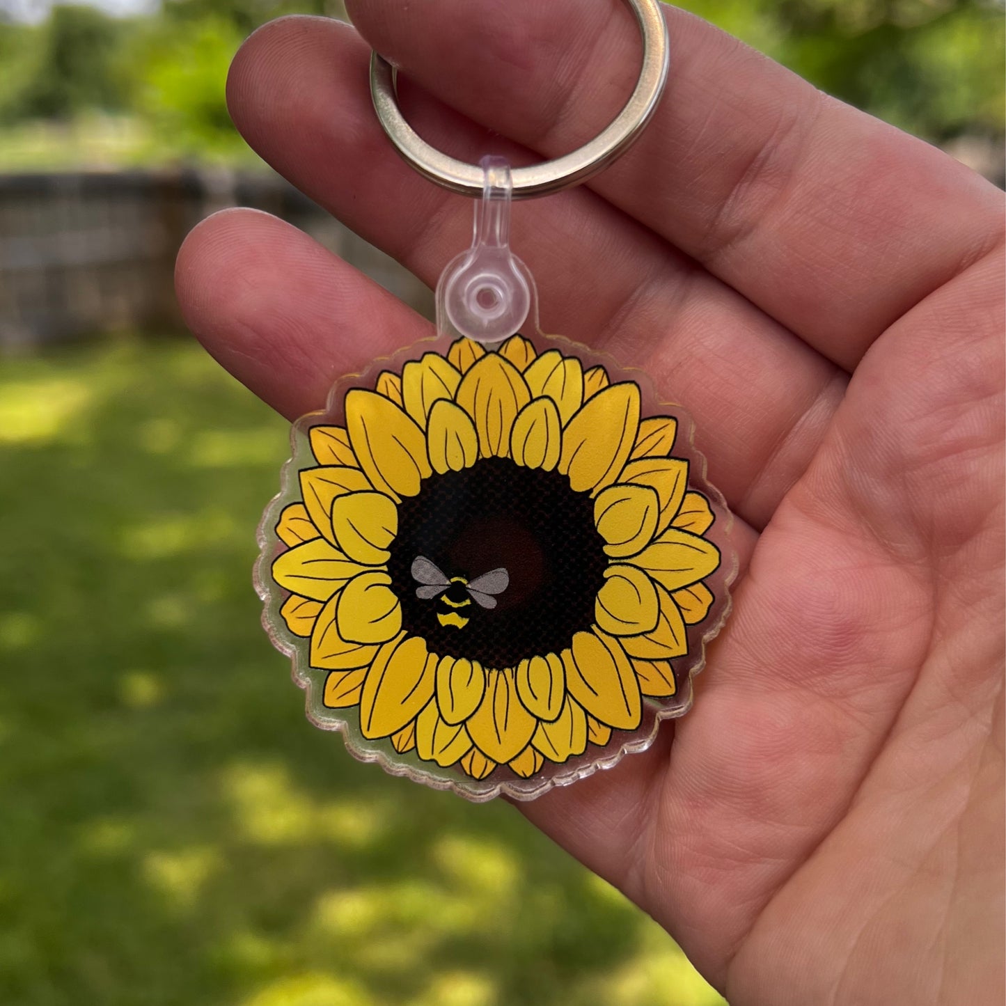 Kansas Sunflower Keychain